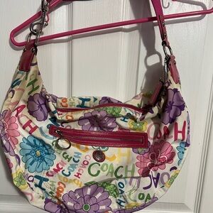 Coach Multicolor Floral Hobo Bag